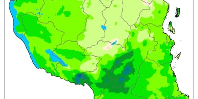 แผนที่ของสภาพอากาศแทนซาเนีย