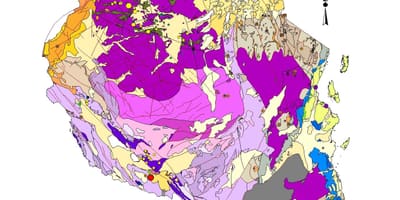 แผนที่ของแทนซาเนีย geological